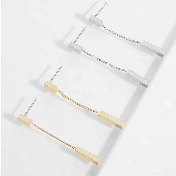 Gold Dangle Earrings - Picture 2 of 2